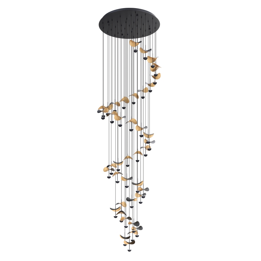 Eglo - Dimbare LED-hanglamp met kabel 40xLED/1,8W/230V zwart/goud