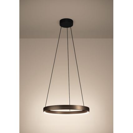 Eglo - dimbare LED-hanglamp aan kabel met bewegingssensor, 2xLED/19W/230V, 2200-6500K, Ø 55 cm, bruin