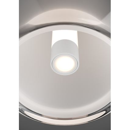 Eglo - Dimbare LED-plafondlamp LED/5,5W/230V + LED/1,6W 2200-6500K glanzend chroom + afstandsbediening