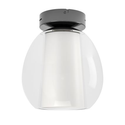 Eglo - Plafonnier LED dimmable LED/5,5W/230V + LED/1,6W 2200-6500K Ø 25 cm chrome noir + télécommande