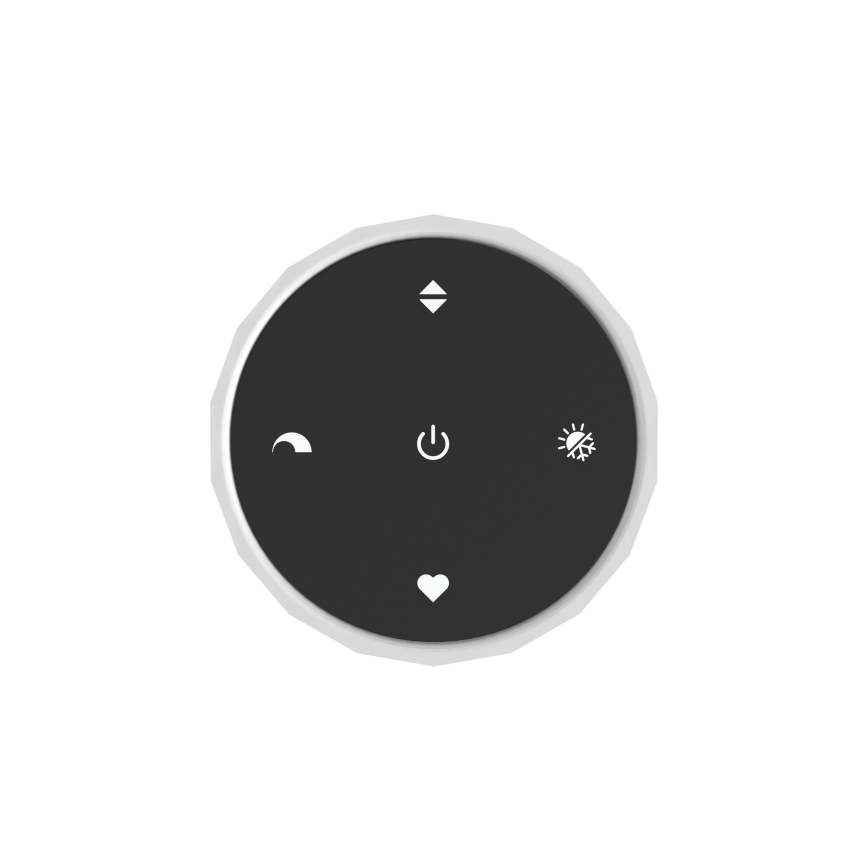 Eglo - Plafonnier LED dimmable LED/5,5W/230V + LED/1,6W 2200-6500K Ø 25 cm chrome noir + télécommande