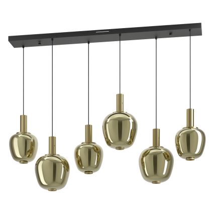 Eglo - Dimbare LED-kroonluchter 3xLED/5W/230V + 3xLED/6,5W + 6xLED/1,6W goudkleurig