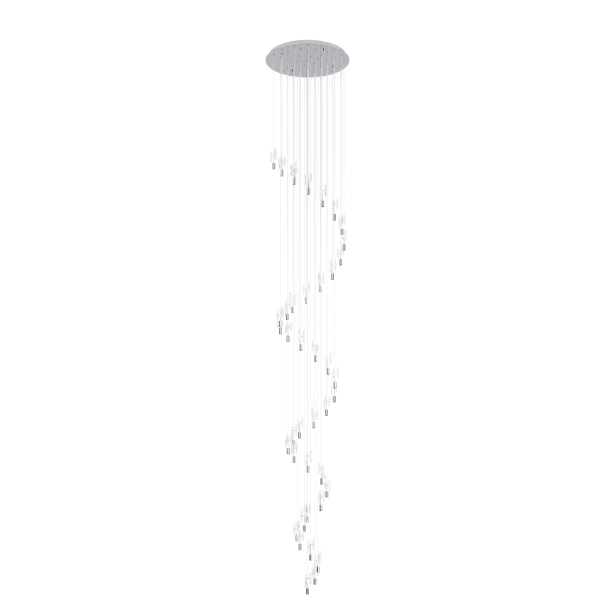 Eglo - Suspension LED à câble 40xLED/2,1W/230V 2200/3000/4000K chrome brillant