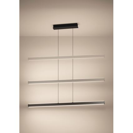 Eglo - Suspension dimmable à LED sur câble, 30W/230V, noir + télécommande