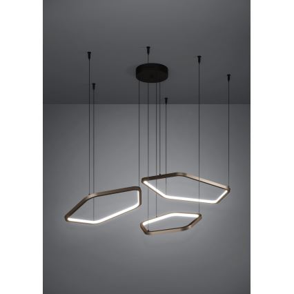 Eglo - Dimbare LED-hanglamp aan kabel LED/50W/230V 2200-6500K messing + afstandsbediening