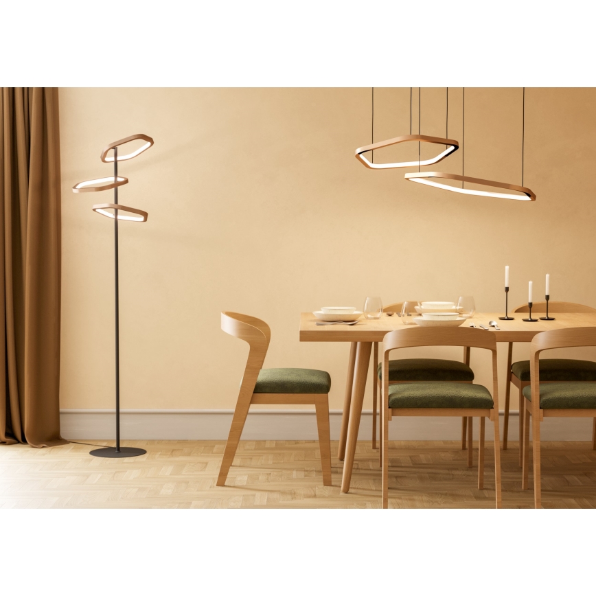 Eglo - Dimbare LED-pendellamp met kabel LED/30W/230V 2200-6500K messing + afstandsbediening
