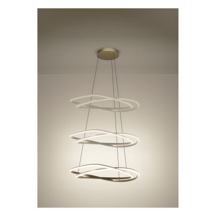 Eglo - LED-dimbare hanglamp aan kabel LED/60W/230V 2200-6500K goud + afstandsbediening