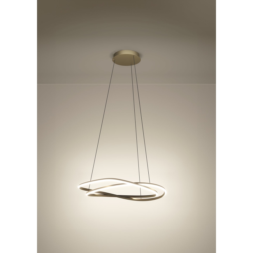 Eglo - Suspension LED dimmable sur câble LED/60W/230V 2200-6500K dorée + télécommande