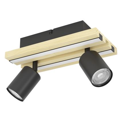 Eglo - LED-spotlamp 2xLED/2,2W/230V + 2xLED/1,2W + 2xLED/2W beige/zwart