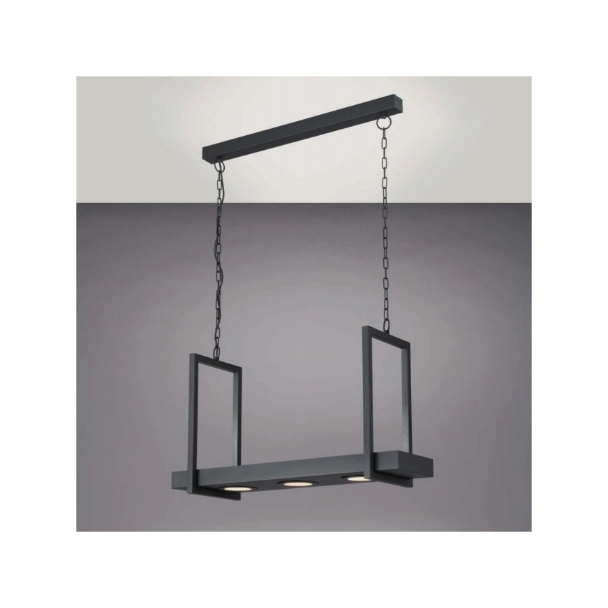 Eglo 39299 - LED RGBW Dimbare kroonluchter aan ketting met plank CALAMONA 3xLED/6W/230V + afstandsbediening