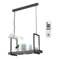 Eglo 39299 - LED RGBW Dimbare kroonluchter aan ketting met plank CALAMONA 3xLED/6W/230V + afstandsbediening