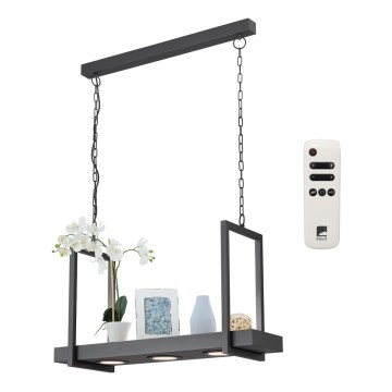 Eglo 39299 - Suspension LED RGBW dimmable sur chaîne avec étagère CALAMONA 3xLED/6W/230V + télécommande