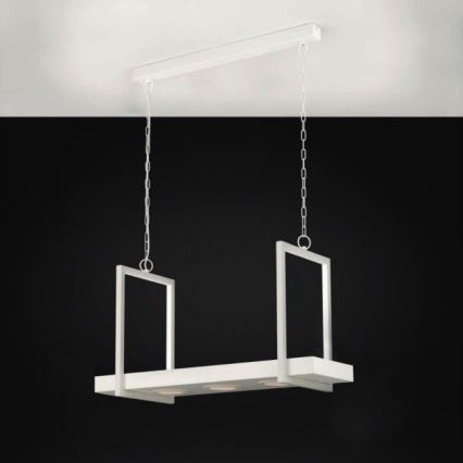 Eglo 39301 - Lustre LED RGBW dimmable suspendu sur chaîne avec tablette CALAMONA 3xLED/6W/230V + télécommande