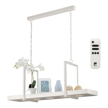 Eglo 39302 - Lustre LED RGBW dimmable suspendu sur chaîne avec tablette CALAMONA 5xLED/6W/230V + télécommande