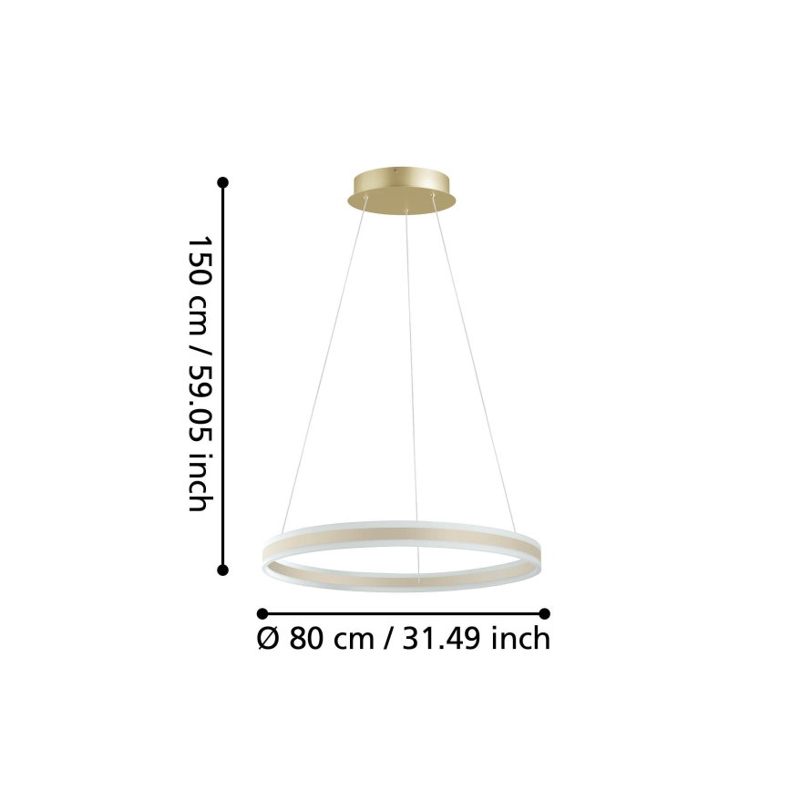 Eglo - Suspension dimmable LED avec fil LED/78W/230V