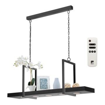 Eglo 39348 - Dimbare RGBW LED-hanglamp met ketting en plank CALAMONA 5xLED/6W/230V + afstandsbediening