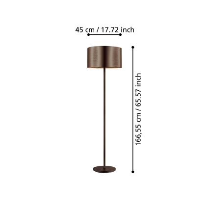 Eglo - Lampadaire 1xE27/60W/230V cuivre