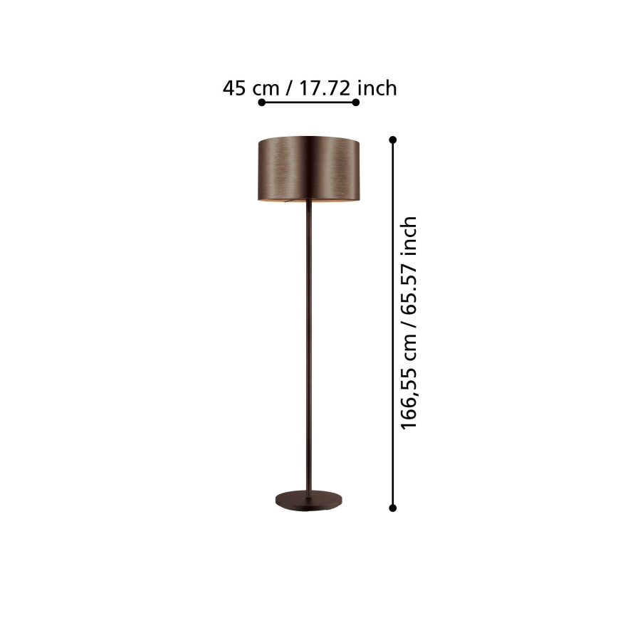 Eglo - Lampadaire 1xE27/60W/230V cuivre