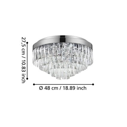Eglo 39489 - Plafondlamp VALPARAISO 8xE14/40W/230V