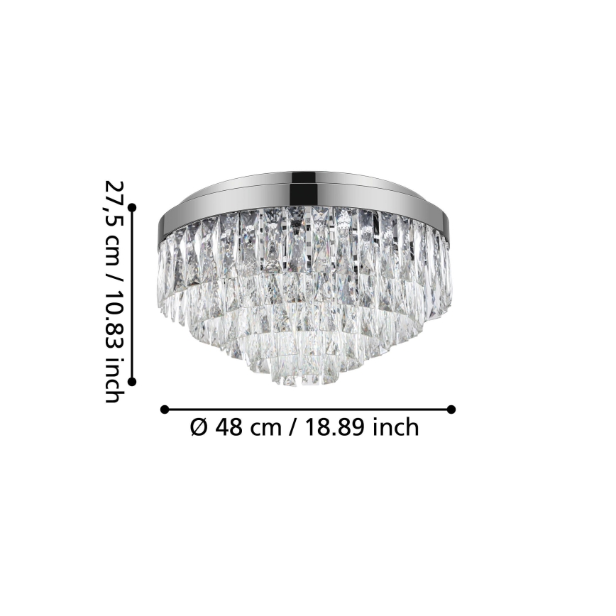 Eglo 39489 - Plafondlamp VALPARAISO 8xE14/40W/230V