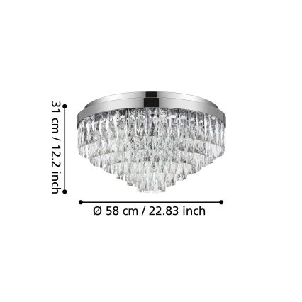 Eglo 39491 - Plafonnier 11xE14/40W/230V Chrome Brillant