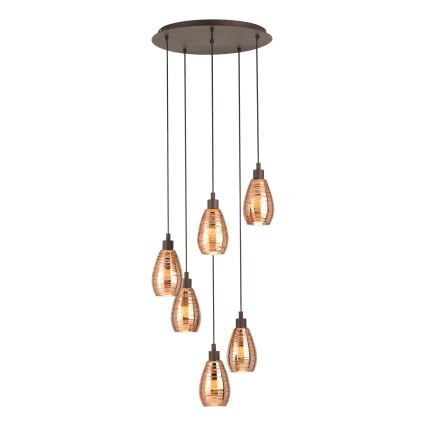 Eglo - Hanglamp aan koord 6xE27/60W/230V
