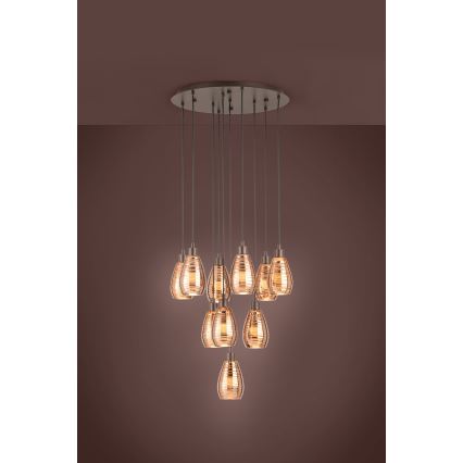 Eglo - Suspension avec fil 10xE27/60W/230V