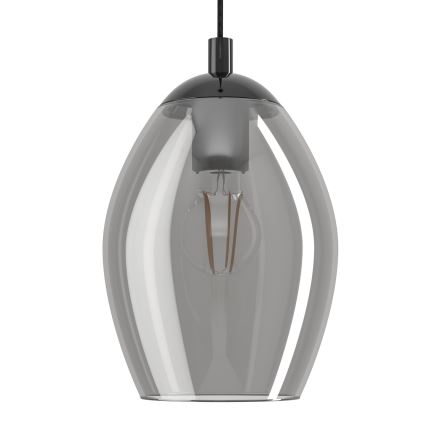 Eglo - Suspension filaire 4xE27/60W/230V fumé