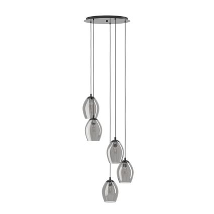 Eglo - Suspension filaire 5xE27/60W/230V fumé
