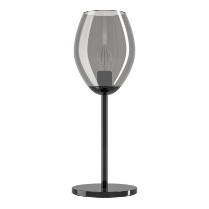 Eglo - Tafellamp 1xE27/60W/230V zwart/rookglas