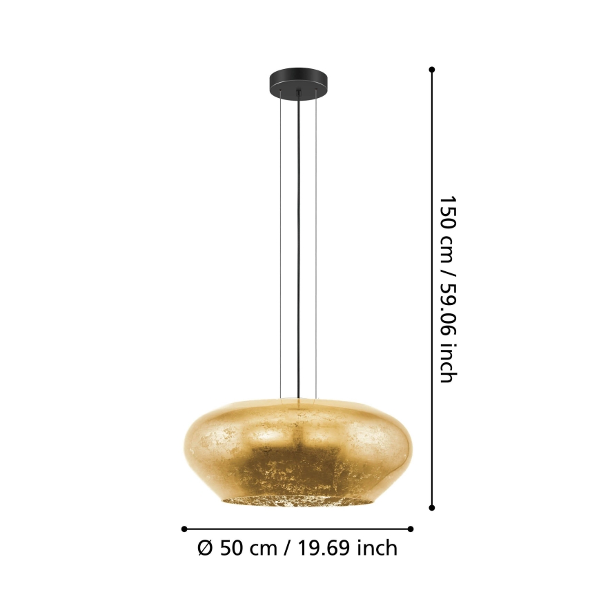 Eglo - Hanglamp aan een koord 3xE27/20W/230V