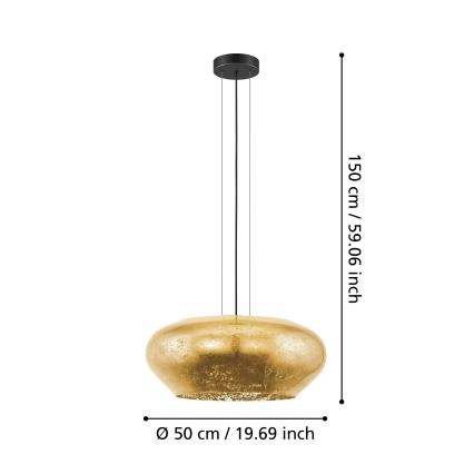 Eglo - Suspension filaire 3xE27/20W/230V