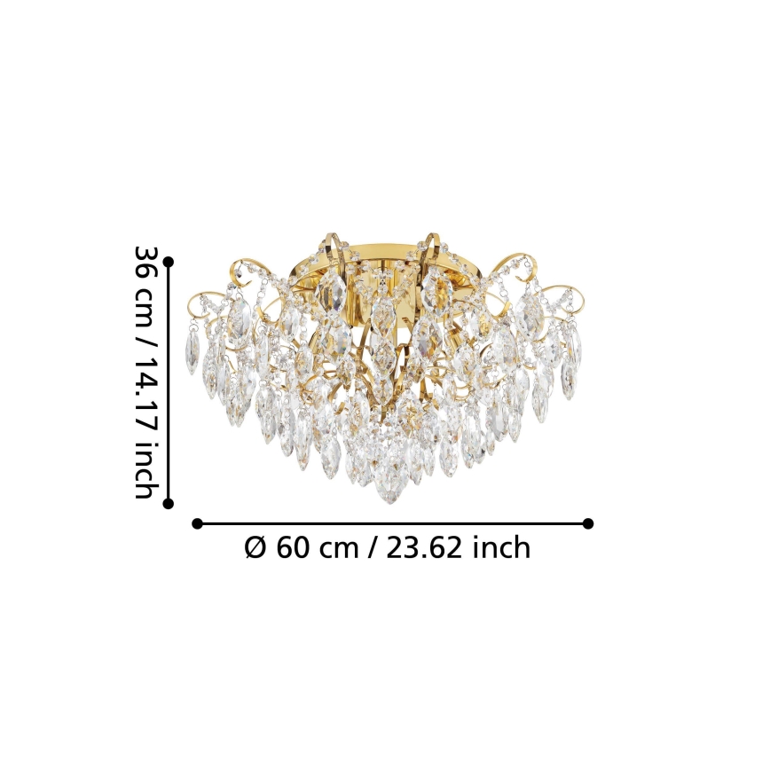 Eglo  - Hanglamp voor Oppervlakte Montage 6xE14/25W/230V goud