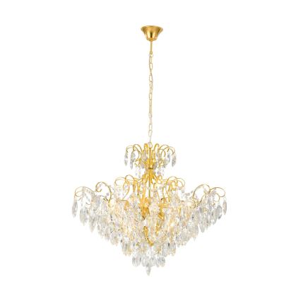 Eglo - Hanglamp aan een ketting 9xE14/25W/230V goud