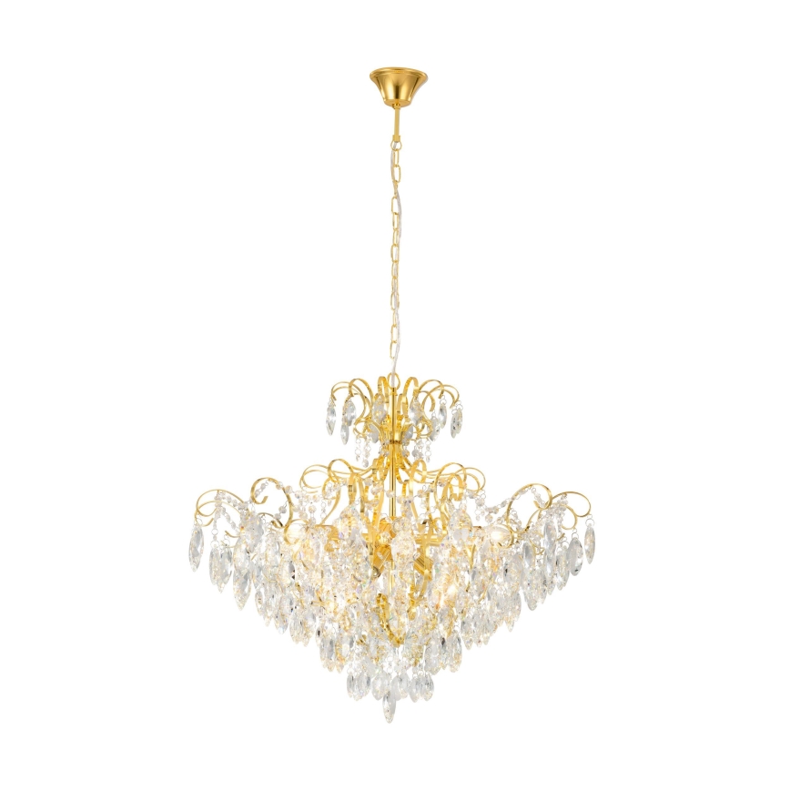 Eglo - Suspension sur chaine 9xE14/25W/230V doré