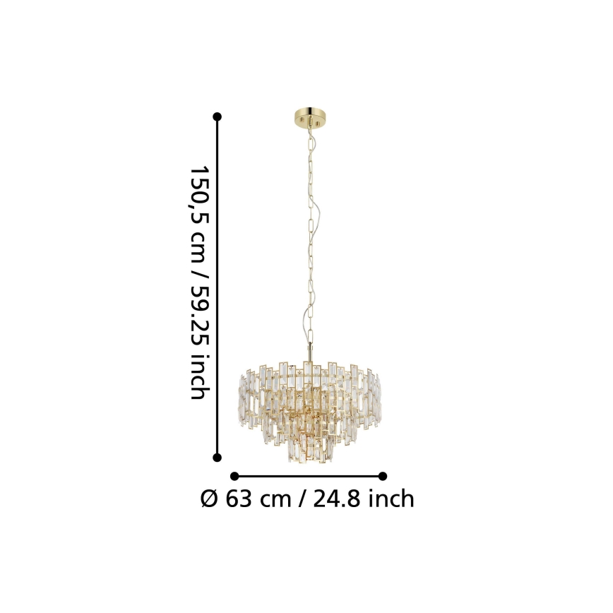 Eglo - Suspension sur chaine 10xE14/25W/230V d. 63 cm