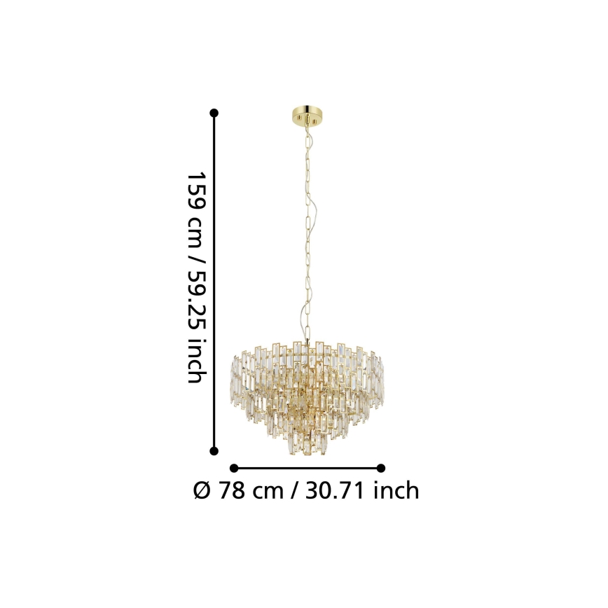 Eglo - Hanglamp aan een ketting 10xE14/25W/230V d. 78 cm