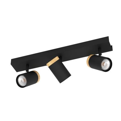Eglo - Spot LED 3xGU10/4,5W/230V 3000K noir/marron