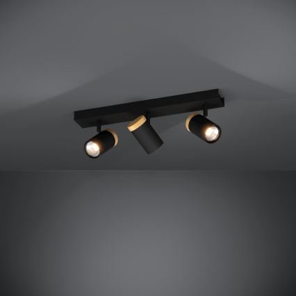 Eglo - Spot LED 3xGU10/4,5W/230V 3000K noir/marron