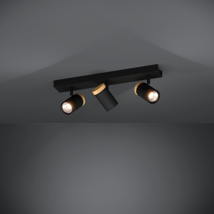 Eglo - Spot LED 3xGU10/4,5W/230V 3000K noir/marron