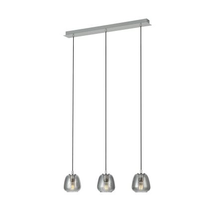 Eglo - Hanglamp aan een koord 3xE27/40W/230V gerookt