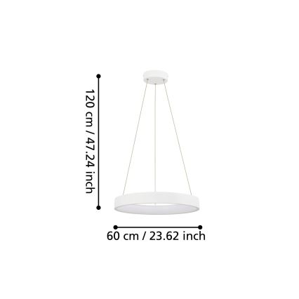 Eglo - Suspension filaire LED à intensité variable LED/34W/230V