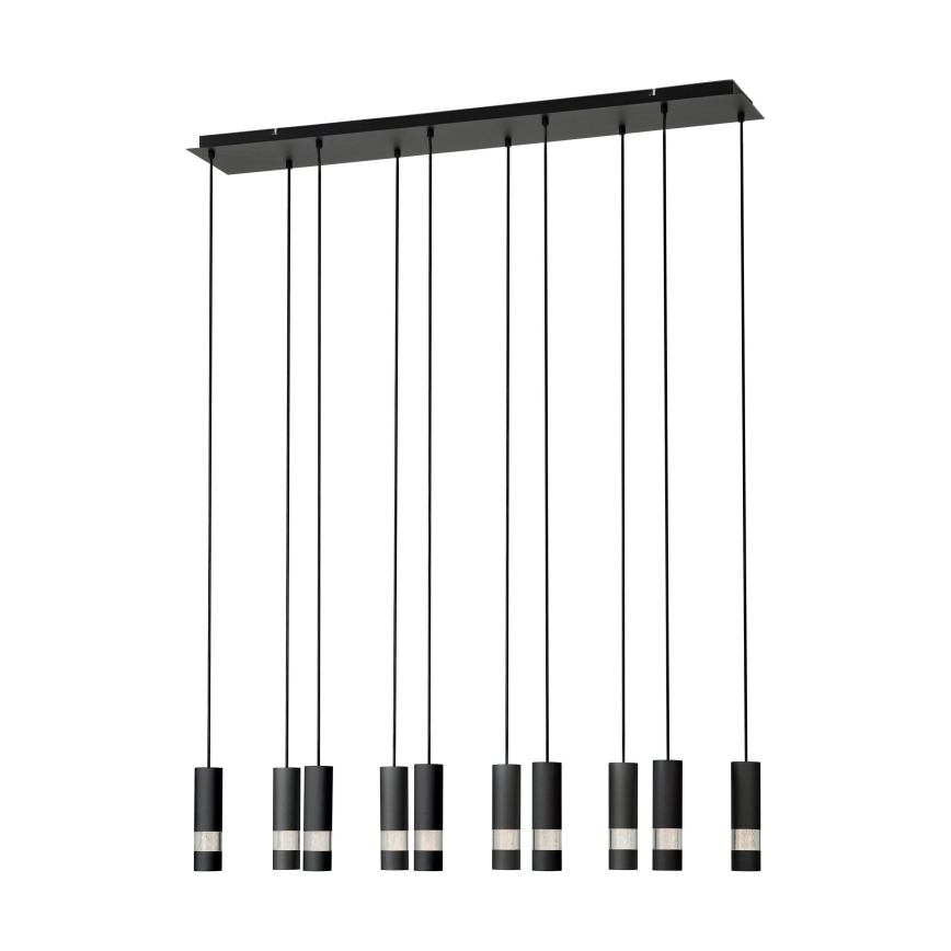 Eglo - Suspension filaire LED 10xGU10/4,6W/230V noir