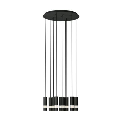 Eglo - LED Hanglamp aan een koord 10xGU10/4,6W/230V zwart