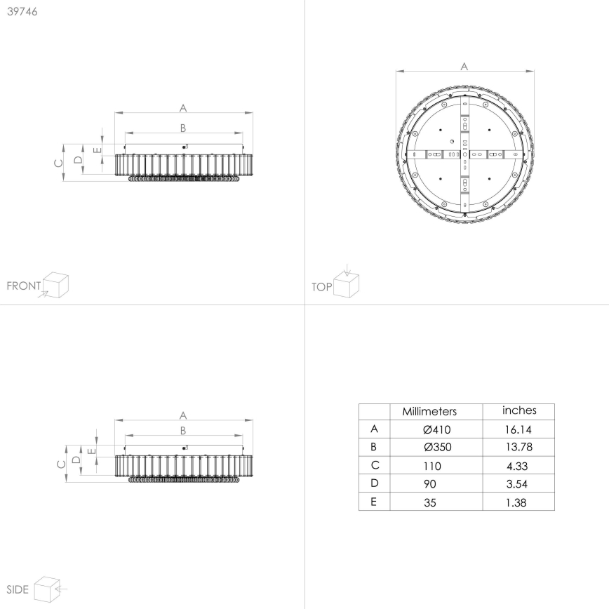 Eglo - Dimbare LED Plafond Lamp LED/23,5W/230V