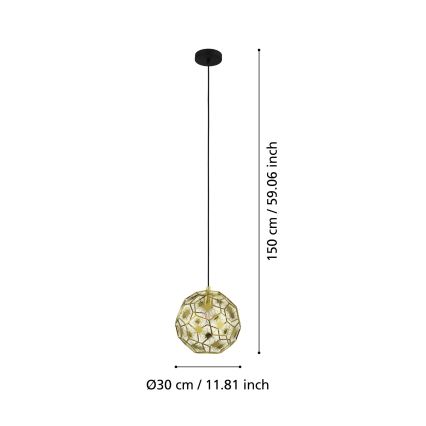 Eglo - Suspension filaire 1xE27/60W/230V d. 30 cm