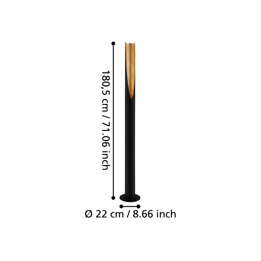 Eglo - Lampadaire 1xGU10/4,7W/230V noir/doré
