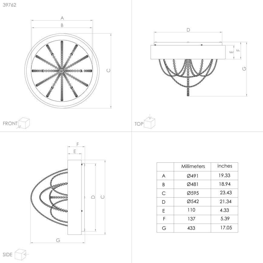 Eglo - Plafonnier LED à intensité variable LED/34W/230V + télécommande