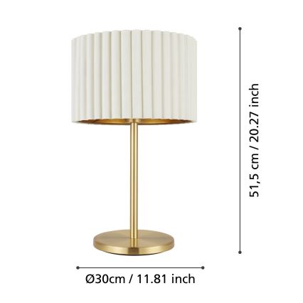 Eglo - Tafel Lamp 1xE27/40W/230V wit