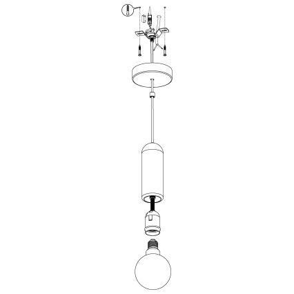 Eglo - Hanglamp aan koord 1xE27/40W/230V